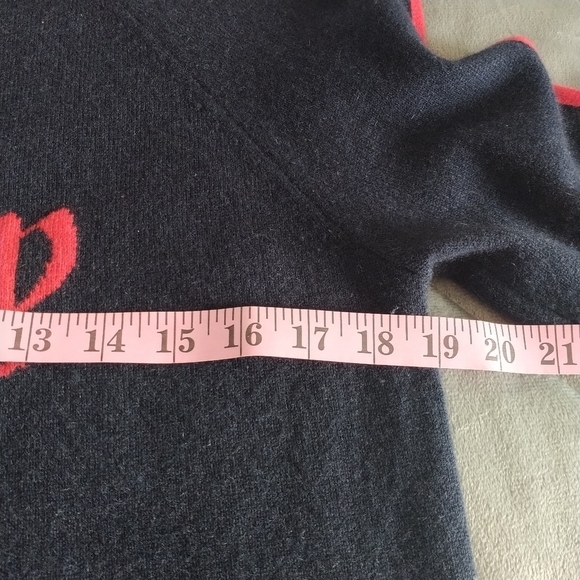 Juicy Couture Black Label Italian Cashmere Striped Sleeve  JUICY Sweater S - Picture 11 of 15